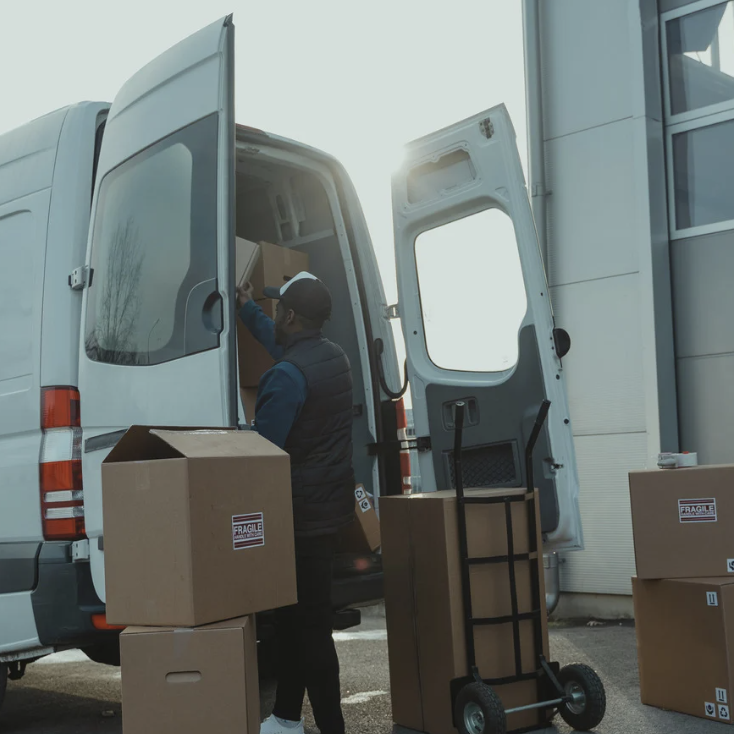 Déchargement camion